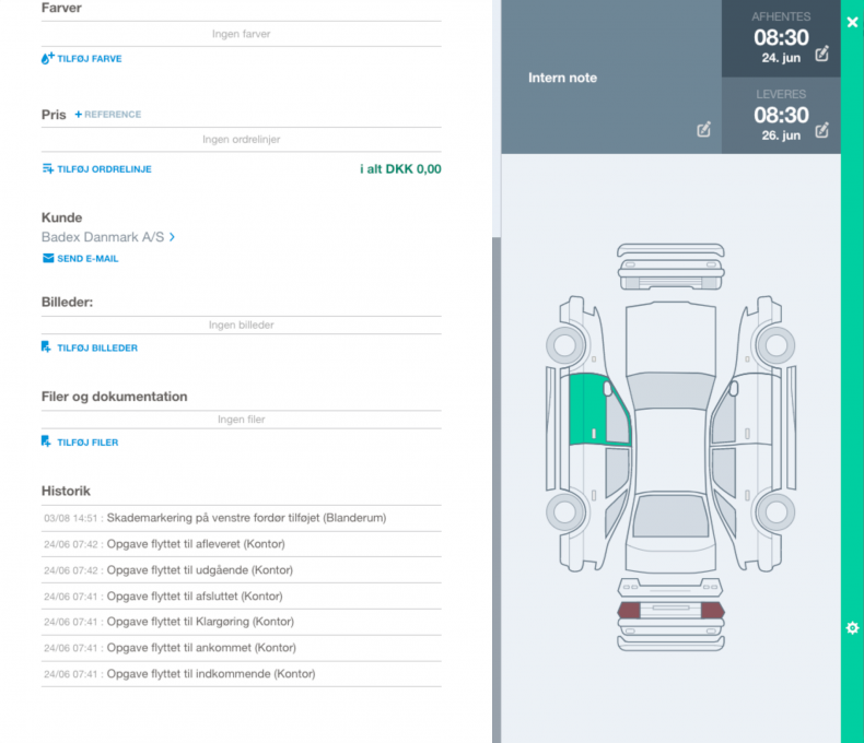 Workflow task history