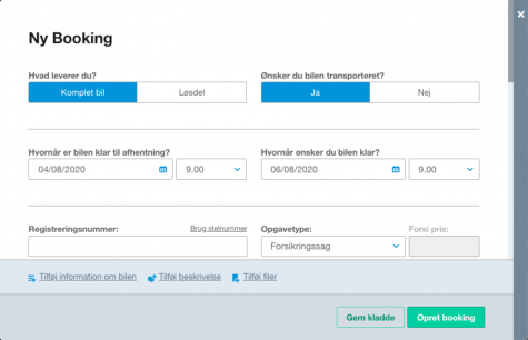 Workflow booking small